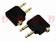 轉換插頭 3.5單音公頭2轉3.5母座凸口