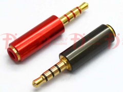 轉換插頭 3.5mm四級公轉母烤漆外殼